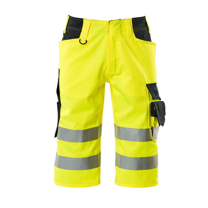 Spodnie MASCOT® Luton o długości 3/4, odblaskowe żółto/czarno-niebieskie