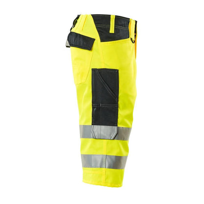 Spodnie MASCOT® Luton o długości 3/4, odblaskowe żółto/czarno-niebieskie