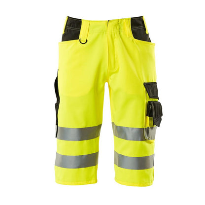 Spodnie MASCOT® Luton o długości 3/4, odblaskowe żółto-czarne