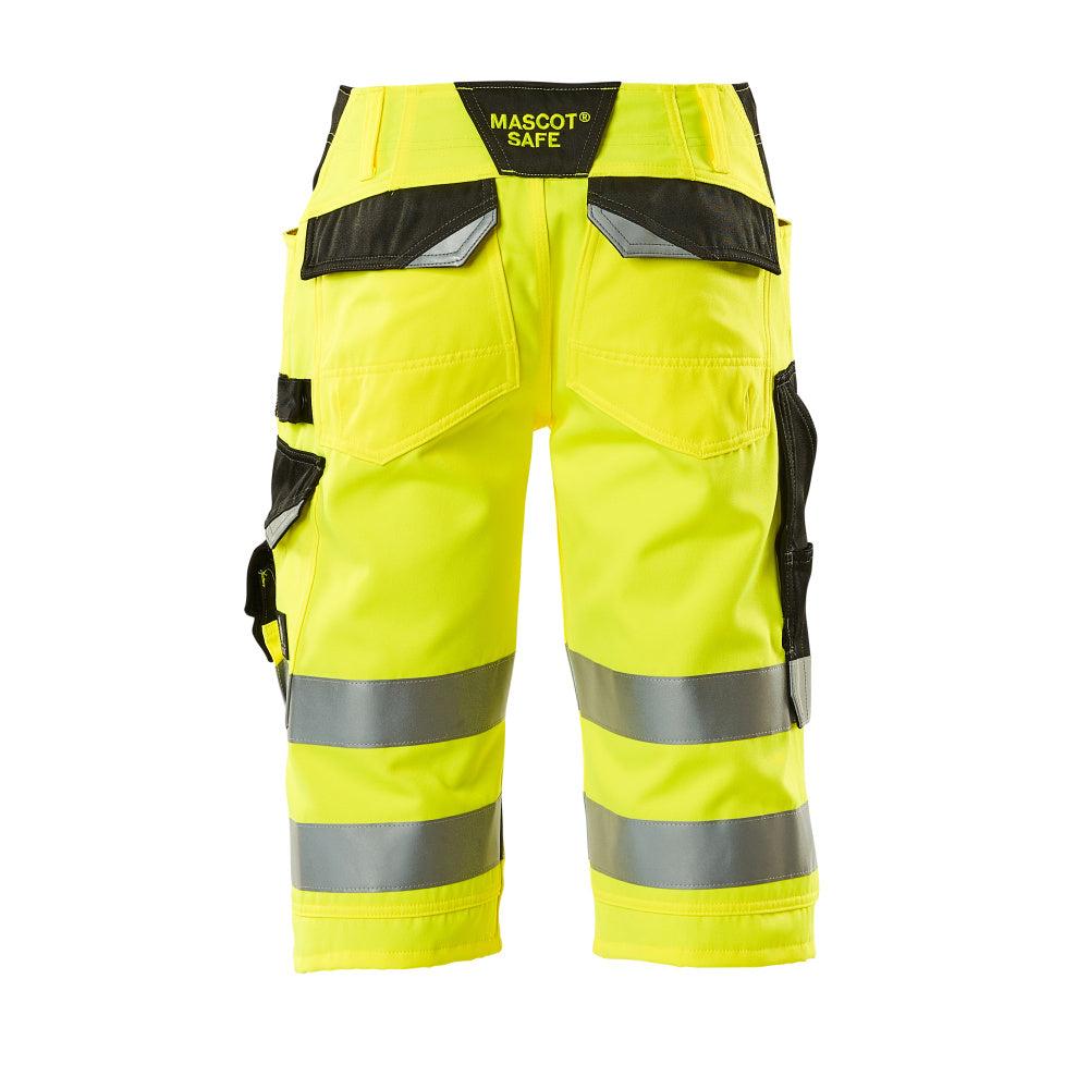 Spodnie MASCOT® Luton o długości 3/4, odblaskowe żółto-czarne