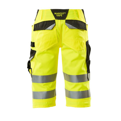 Spodnie MASCOT® Luton o długości 3/4, odblaskowe żółto-czarne