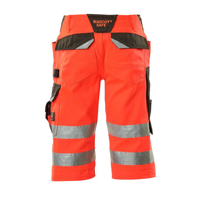 Spodnie MASCOT® Luton trzy czwarte, odblaskowa czerwień/ciemny antracyt