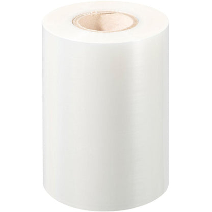 Eine große Rolle Universalfolie kein Antifog universal der Duni GmbH mit einem Pappkern, aufrecht stehend auf weißem Hintergrund.