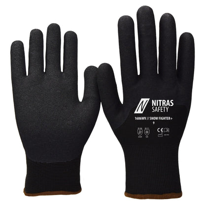 NITRAS SNOW FIGHTER+, rękawiczki zimowe, czarne