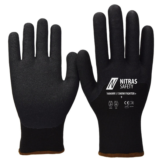 NITRAS SNOW FIGHTER+, rękawiczki zimowe, czarne