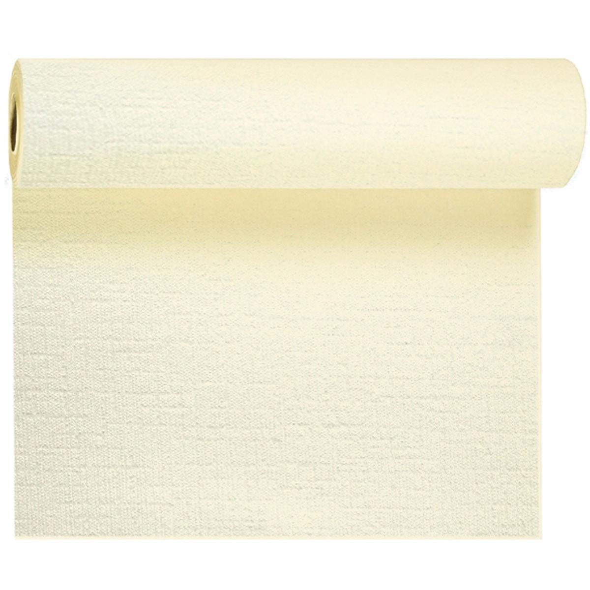 Bieżnik stołowy Evolin Tête-à-Tête 24 m x 0,41 m (20 odcinków) firmy Duni GmbH jest idealny do stylowej dekoracji stołu lub jako unikalne tło, które dzięki swojej strukturalnej powierzchni dodaje elegancji każdemu otoczeniu.