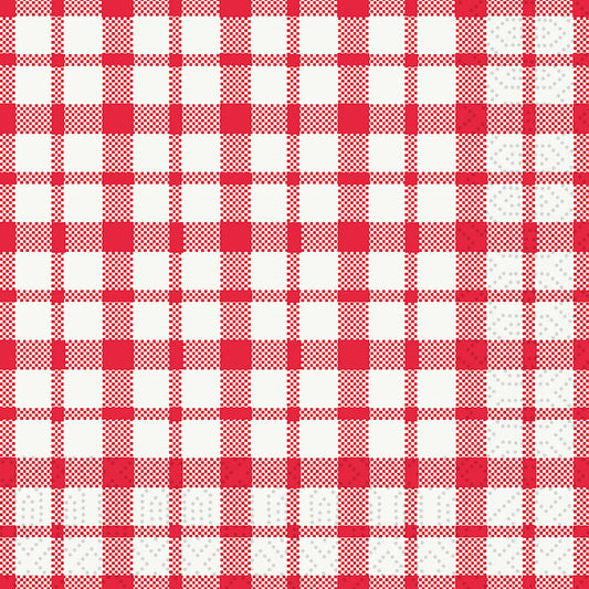 Die Duni GmbH Zellt.Serv.33x33 3lg 1/4 Giovanni Servietten sind rot-weiß kariert, 3-lagig für lange Haltbarkeit, 33x33cm groß und kommen in einer Packung mit 250 hochwertigen Servietten.
