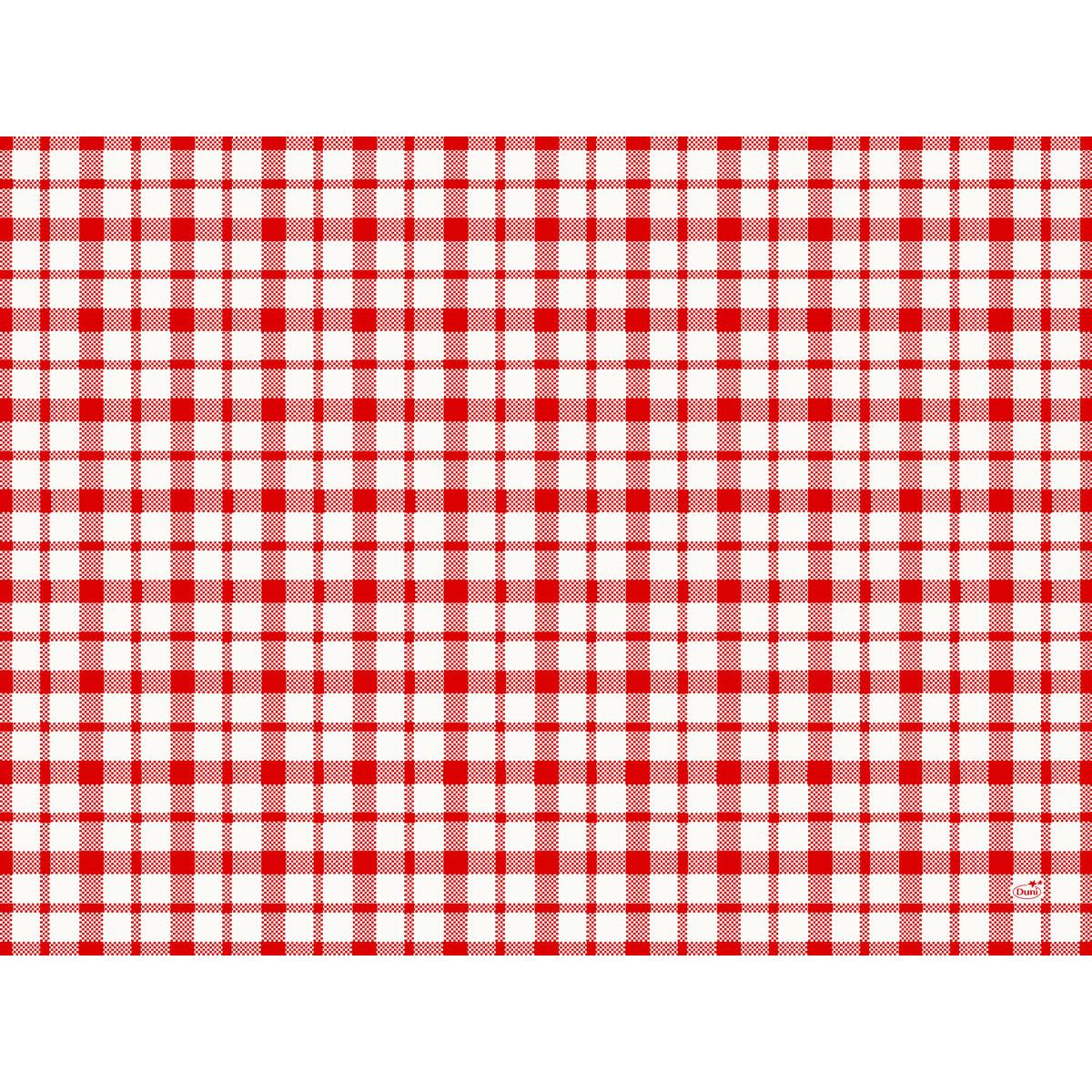 Papierowe podkładki stołowe 30x40 cm Giovanni od Duni GmbH w czerwono-białą kratkę w stylu gingham są idealne do stylowej dekoracji stołów na przyjęciach i wydarzeniach. Opakowanie zawiera 250 sztuk - idealne dla gastronomii!.