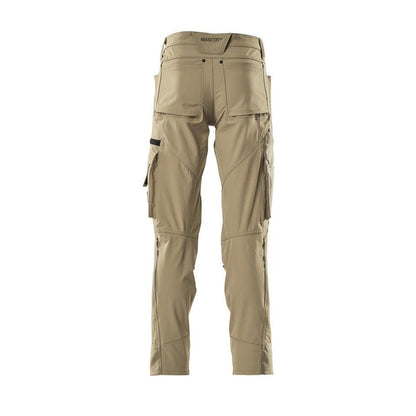 Spodnie z kieszeniami na kolanach, stretch, jasne spodnie, jasny khaki