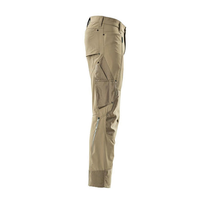 Spodnie z kieszeniami na kolanach, stretch, jasne spodnie, jasny khaki