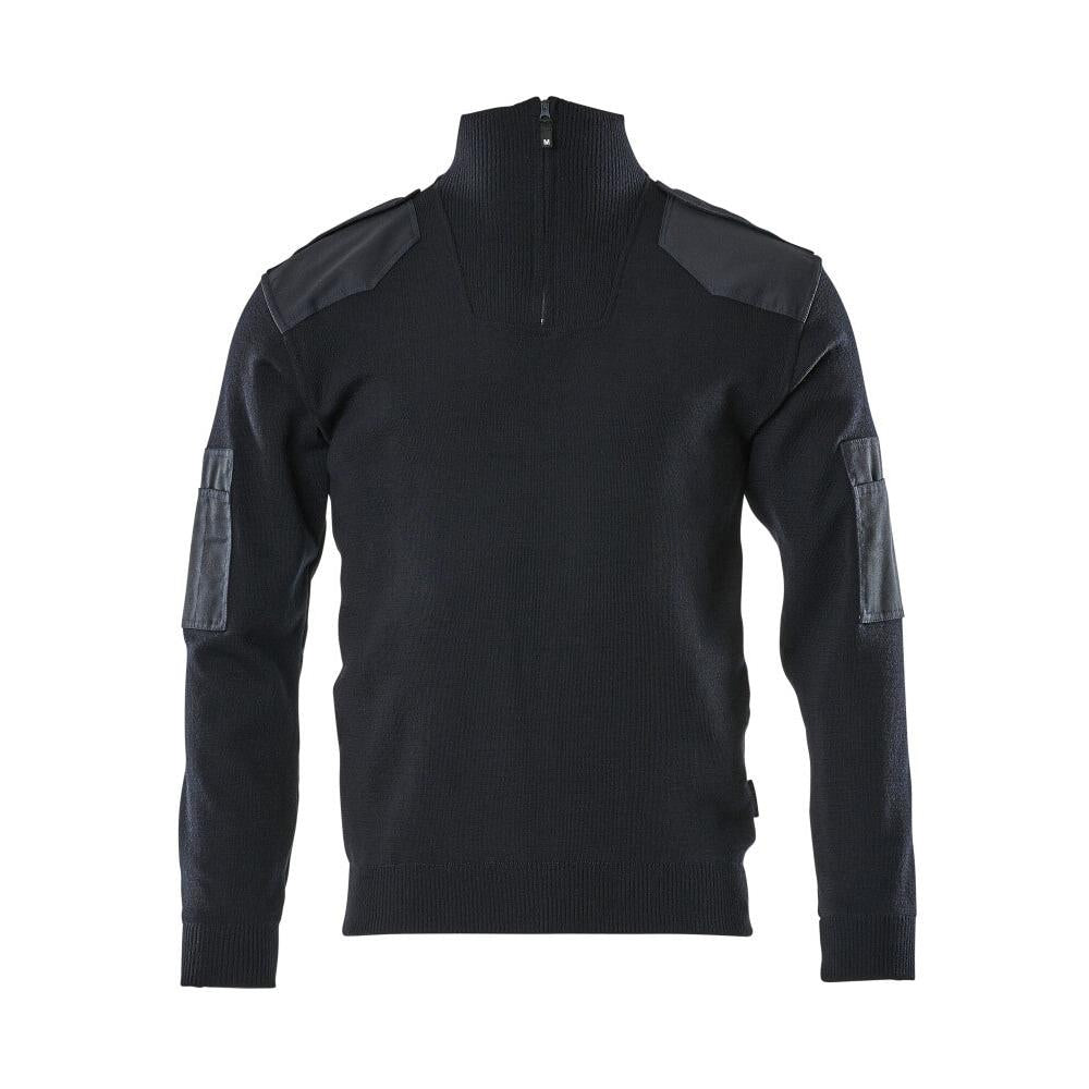 Sweter z dzianiny ze wzmocnieniami, sweter z dzianiny wełnianej