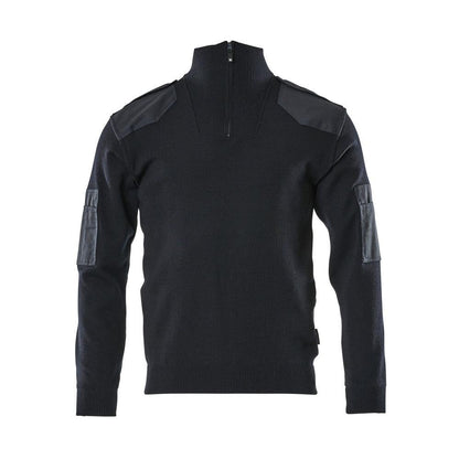 Sweter z dzianiny ze wzmocnieniami, sweter z dzianiny wełnianej