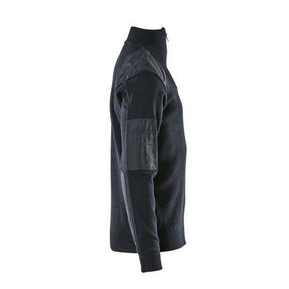 Sweter z dzianiny ze wzmocnieniami, sweter z dzianiny wełnianej