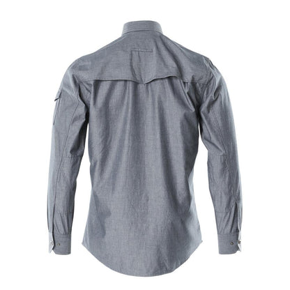 Koszula chambray z siateczkową podszewką, sprany ciemny denim