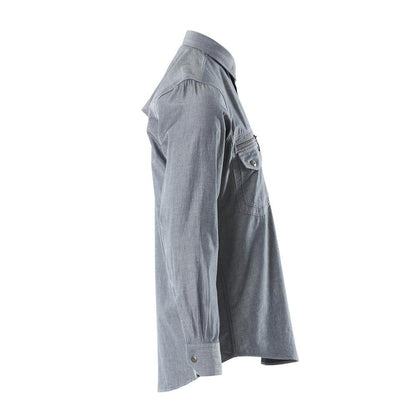 Koszula chambray z siateczkową podszewką, sprany ciemny denim