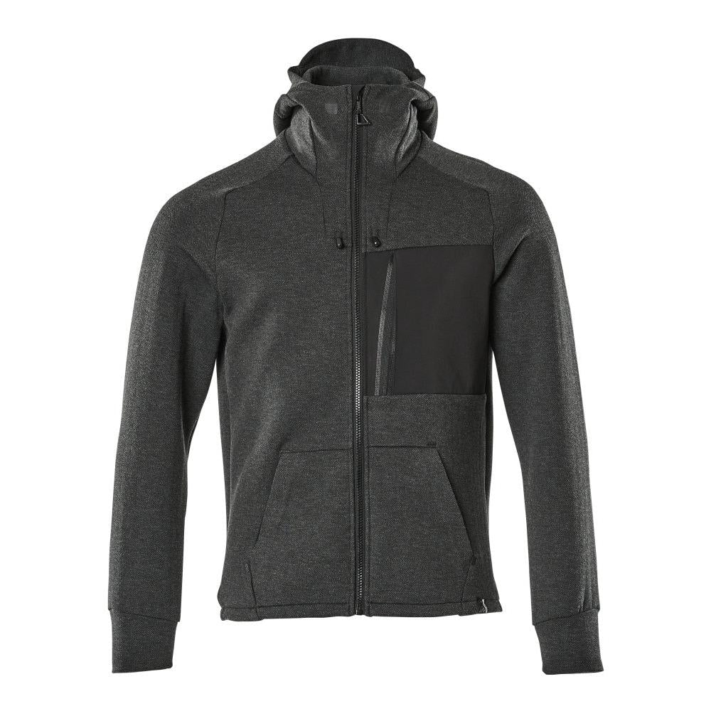 Bluza z kapturem, bluza z kapturem zapinana na zamek, kolor czarno-cętkowany/czarny