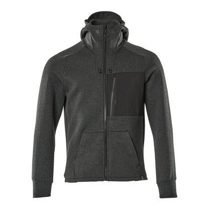 Bluza z kapturem, bluza z kapturem zapinana na zamek, kolor czarno-cętkowany/czarny