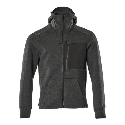 Bluza z kapturem, bluza z kapturem zapinana na zamek, kolor czarno-cętkowany/czarny