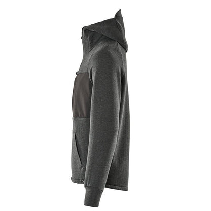 Bluza z kapturem, bluza z kapturem zapinana na zamek, kolor czarno-cętkowany/czarny