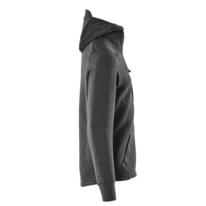 Bluza z kapturem, bluza z kapturem zapinana na zamek, kolor czarno-cętkowany/czarny