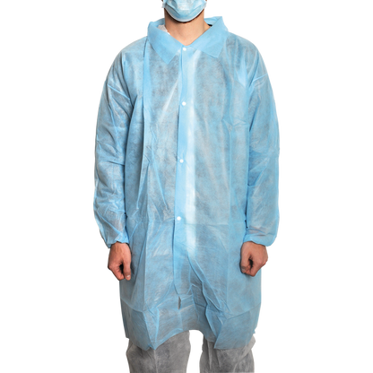 MaiMed-Coat V, płaszcz gościnny z polaru zapinany na 4 zatrzaski, ok. 120cm