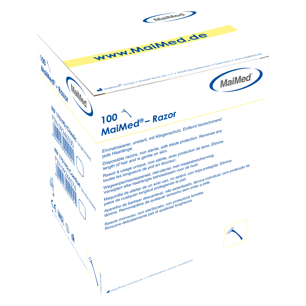 MaiMed - Razor Classic maszynka jednorazowa, niejałowa, 100 szt./op. | Pudełko (100 sztuk)