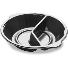 DF Pearl M2 - 2-częściowa 2 Czarna PP Ø220x42 od Duni GmbH to okrągła, podzielona taca do serwowania z dwoma uchwytami, idealna jako 2-częściowy talerz na bufet. Dostarczana w opakowaniach po 300 sztuk.