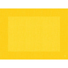 Artykuły wycofane: Podkładki stołowe Dunicel Linnea żółte od Duni GmbH to prostokątne żółte podkładki o wymiarach 30 x 40 cm z subtelnym wzorem strukturalnym i nieco ciemniejszym brzegiem. Opakowanie zawiera 100 sztuk.