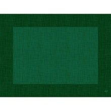 Kwadratowa podkładka stołowa Dunicel o wymiarach 30 x 40 cm firmy Duni GmbH charakteryzuje się strukturalnym wzorem krzyżowym w dwóch odcieniach zieleni: jaśniejszy wewnętrzny kwadrat jest otoczony ciemniejszym odcieniem zieleni Linnea-Jägergrün. Dostarczana w opakowaniach po 500 sztuk.