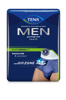 Tena Men Active Fit Pants Plus Pants, niebieski