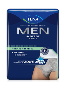 Tena Men Active Fit Pants Normalne spodnie nietrzymania moczu, szare