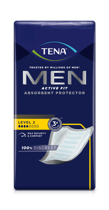 Tena Men Active Fit Level 2 Wstawienie nietrzymania moczu | Paczka (20 sztuk)