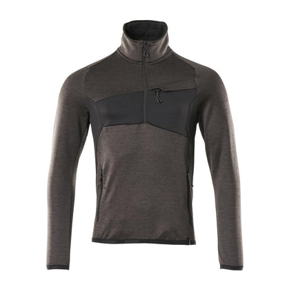 Polarowy sweter z krótką kurtką z mikropolaru zapinaną na zamek