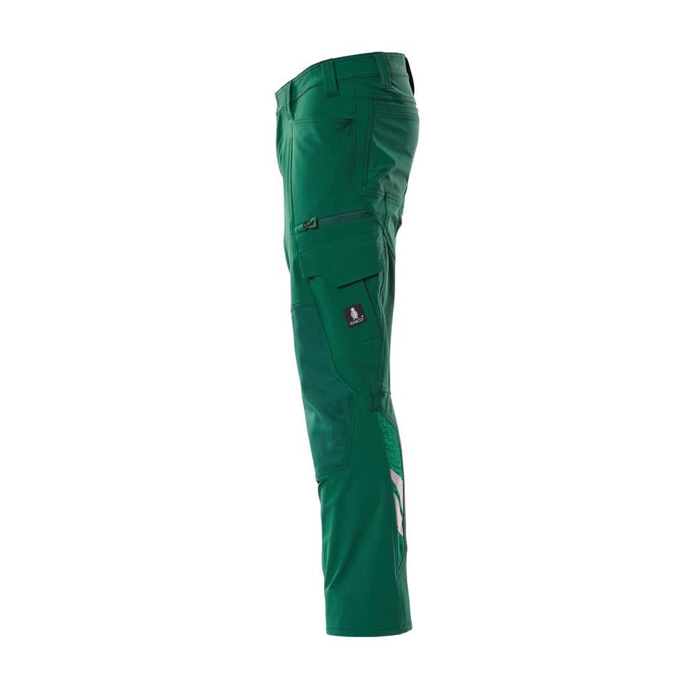 Spodnie, kieszenie na kolanach, spodnie ULTIMATE STRETCH, kolor zielony