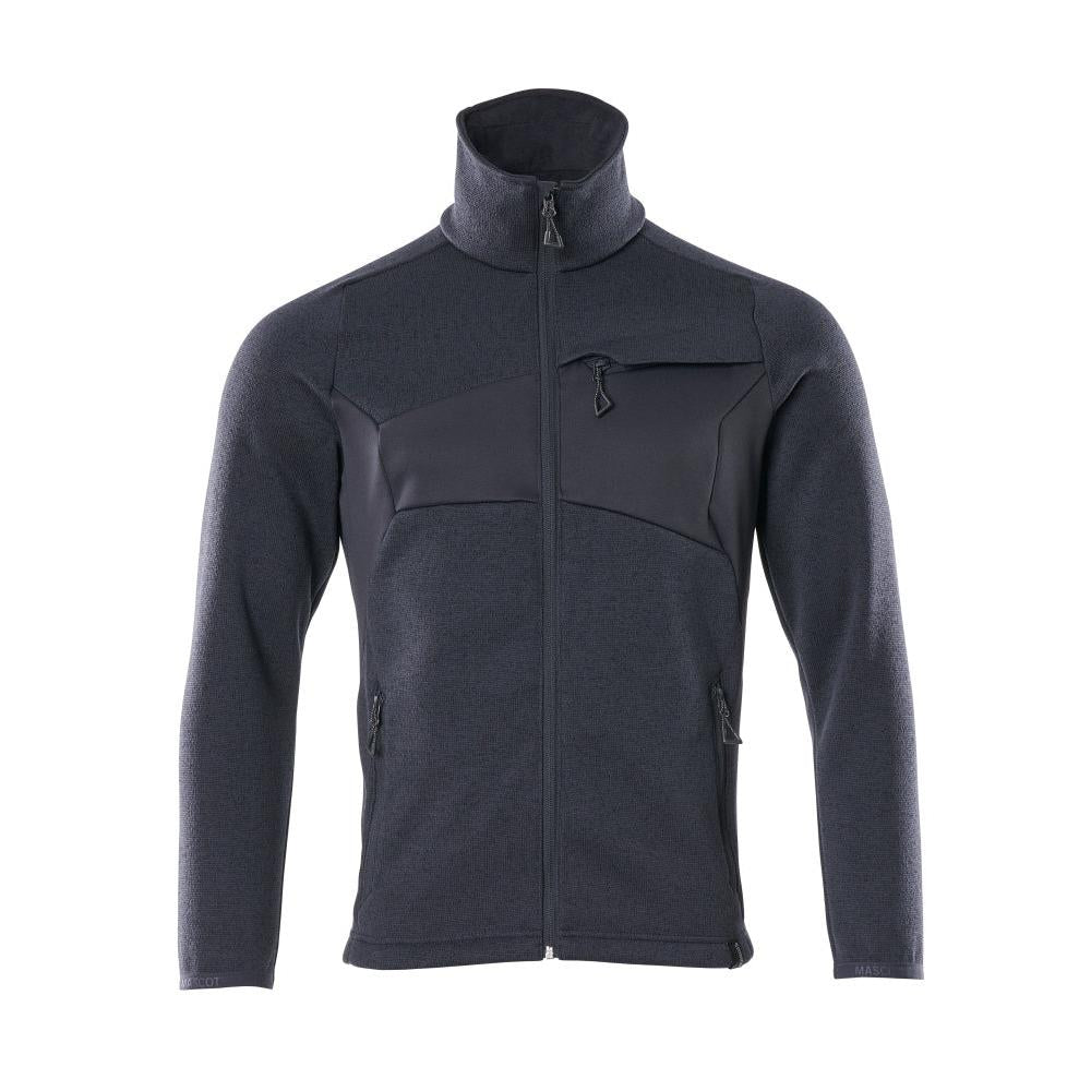 Sweter z dzianiny zapinany na zamek