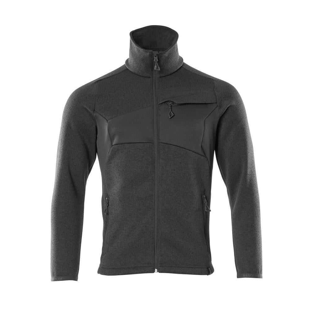 Sweter z dzianiny zapinany na zamek