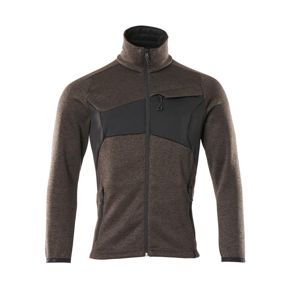 Sweter z dzianiny zapinany na zamek