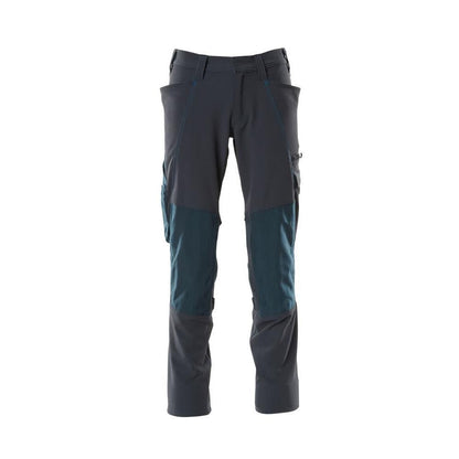Spodnie, kieszenie na kolanach, spodnie ULTIMATE STRETCH, czarno-niebieskie