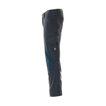 Spodnie, kieszenie na kolanach, spodnie ULTIMATE STRETCH, czarno-niebieskie