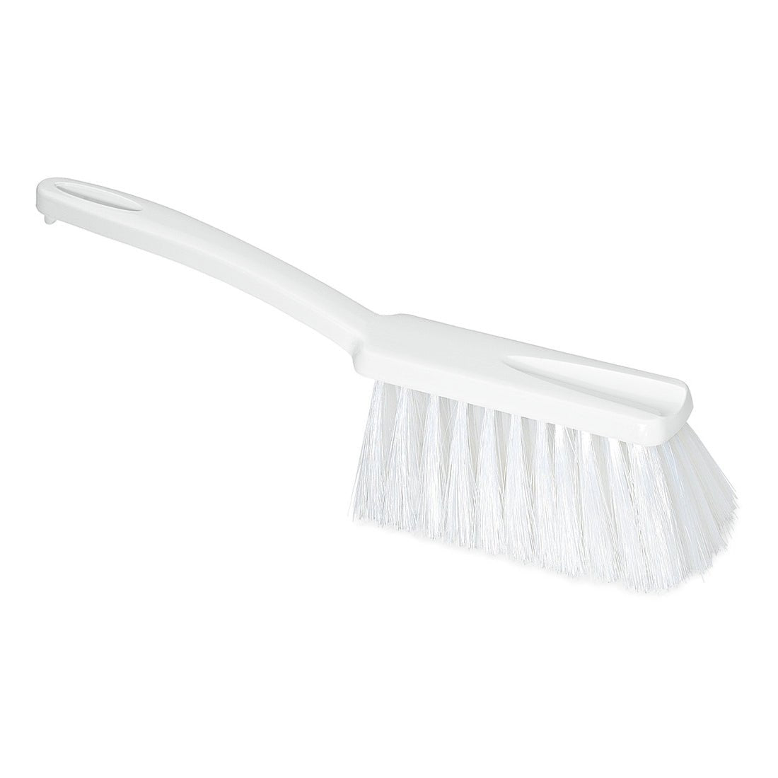 Ręczna miotła Nölle Profi Brush HACCP z grubością włosia 0,25 mm od Nölle Profi Brush Bürsten- & Pinseltechnik e.K. posiada sztywne, proste włosie i długi uchwyt z dwoma prostokątnymi otworami - idealna do czyszczenia zgodnego z HACCP.