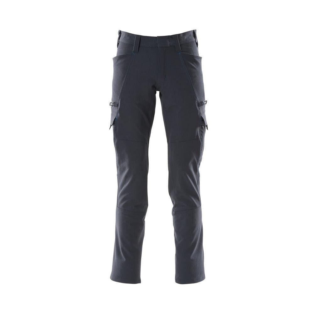 Spodnie, kieszenie na udach, spodnie ULTIMATE STRETCH, kolor czarno-niebieski