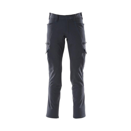 Spodnie, kieszenie na udach, spodnie ULTIMATE STRETCH, kolor czarno-niebieski