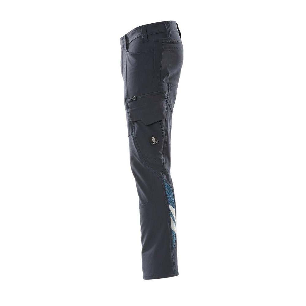 Spodnie, kieszenie na udach, spodnie ULTIMATE STRETCH, kolor czarno-niebieski