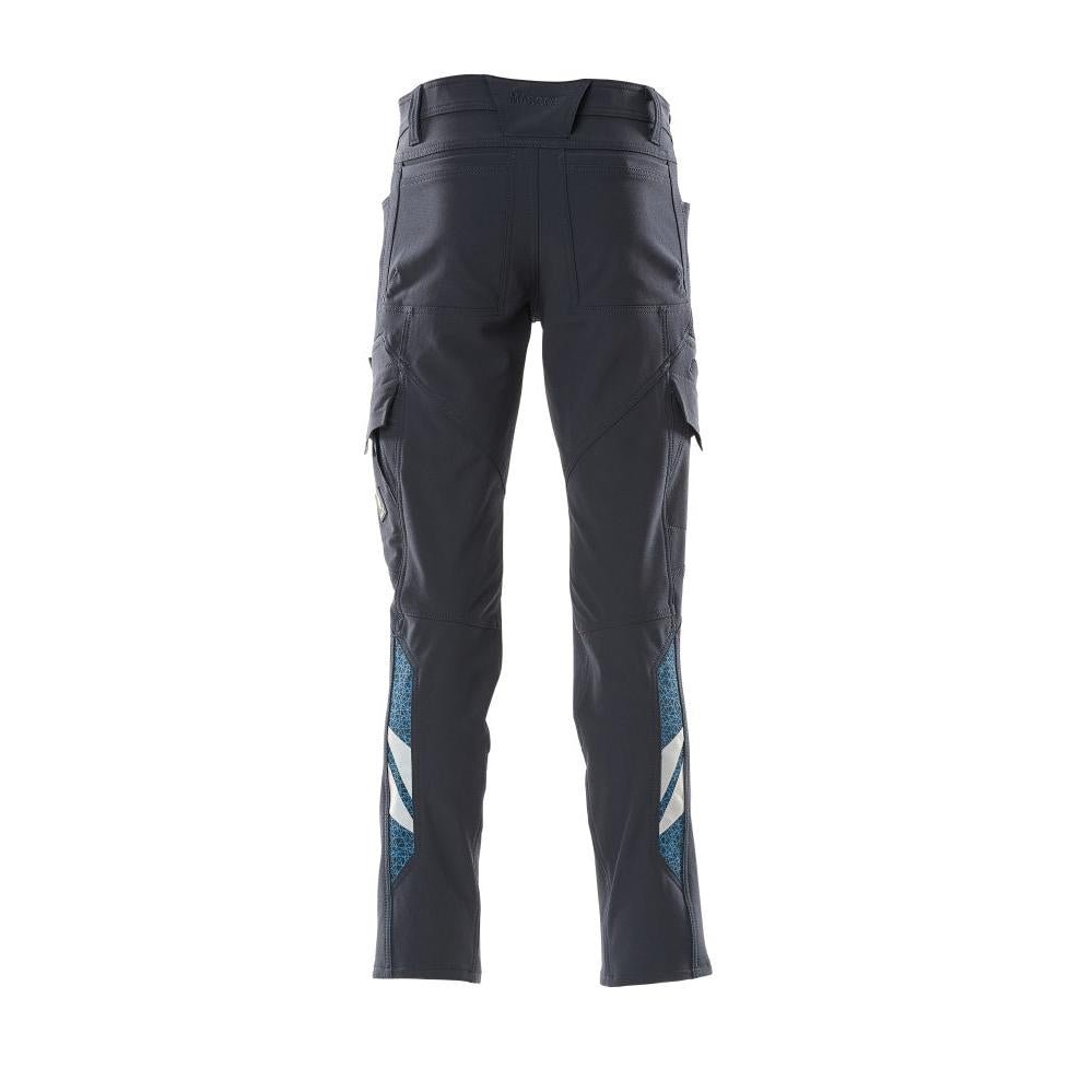 Spodnie, kieszenie na udach, spodnie ULTIMATE STRETCH, kolor czarno-niebieski