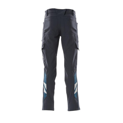 Spodnie, kieszenie na udach, spodnie ULTIMATE STRETCH, kolor czarno-niebieski