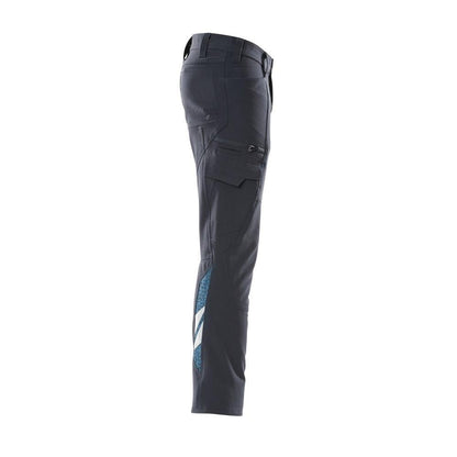 Spodnie, kieszenie na udach, spodnie ULTIMATE STRETCH, kolor czarno-niebieski