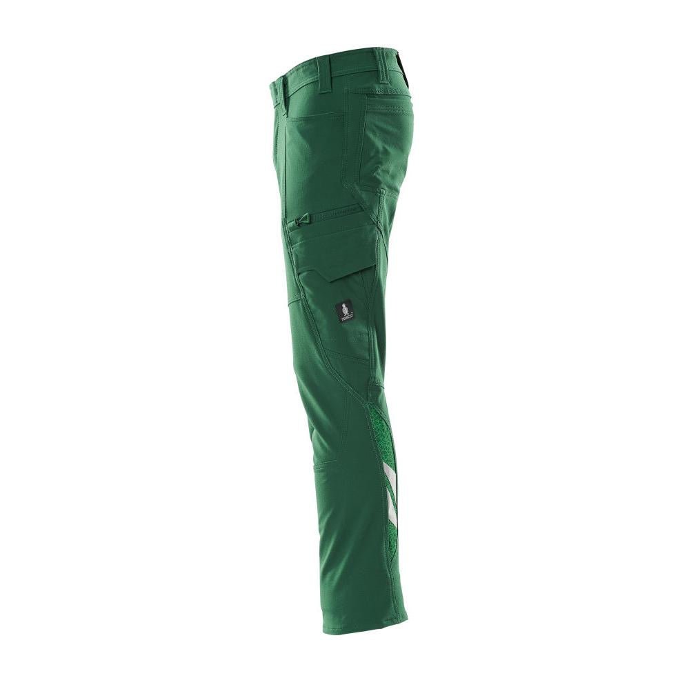 Spodnie, kieszenie na udach, spodnie ULTIMATE STRETCH, kolor zielony