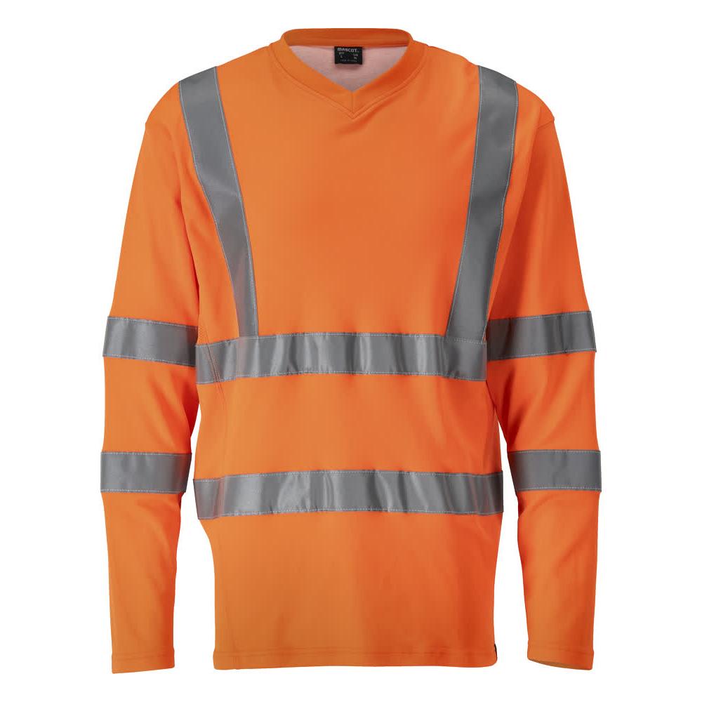 T-shirt, dekolt w kształcie litery V, koszulka z długim rękawem