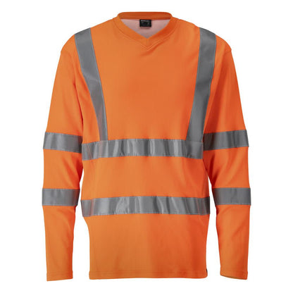 T-shirt, dekolt w kształcie litery V, koszulka z długim rękawem