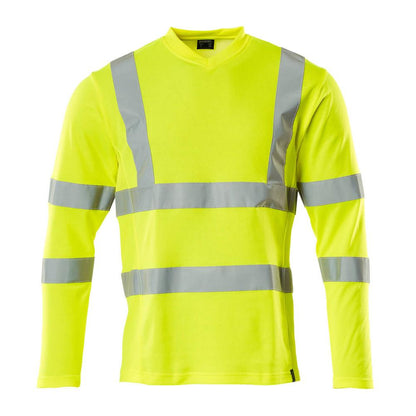 T-shirt, dekolt w kształcie litery V, koszulka z długim rękawem